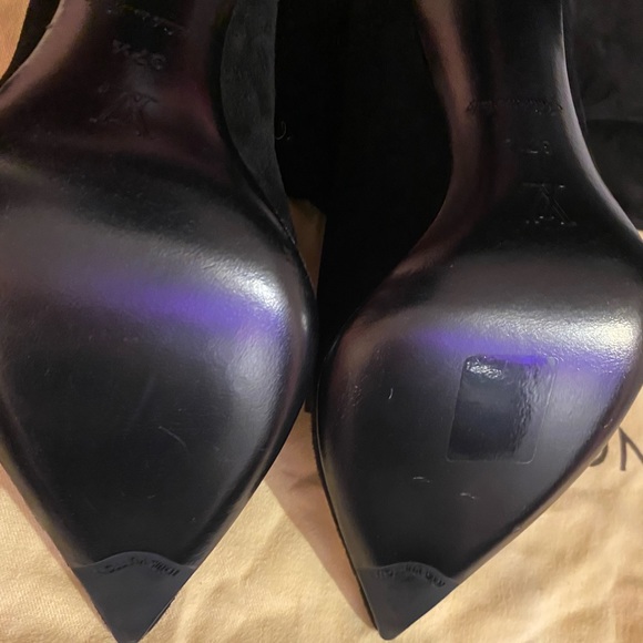 Black Suede Louis Vuitton Knee High Boots Size37.5 - Picture 6 of 8